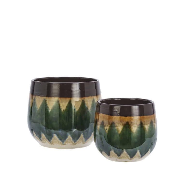 Bloempot Large Rood-bruin-beige