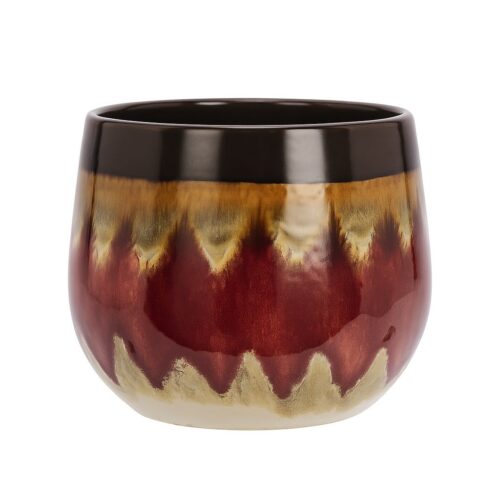 Bloempot Large Rood-bruin-beige