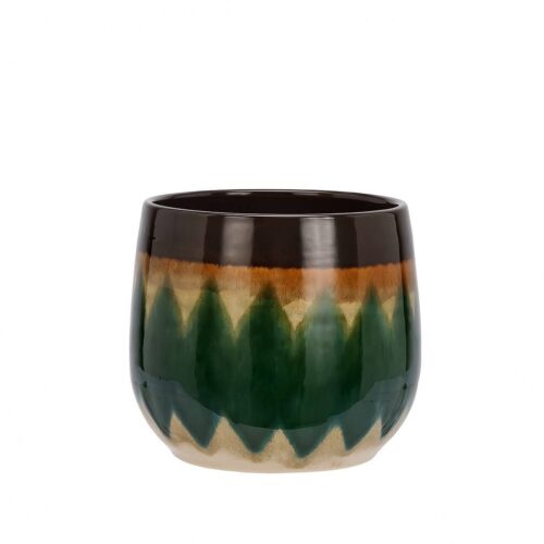 Bloempot Small Groen-bruin-beige