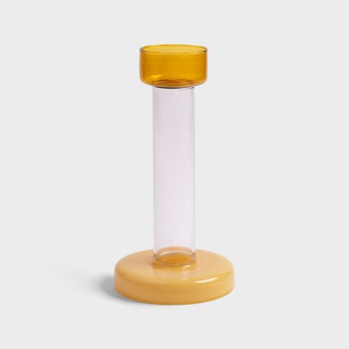 Bole kandelaar Medium Amber-Yellow