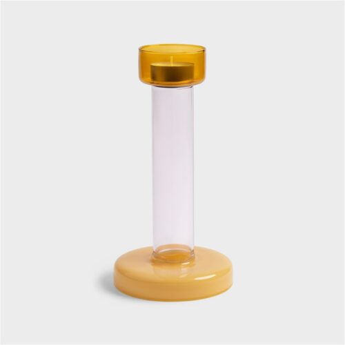 Bole kandelaar Medium Amber-Yellow