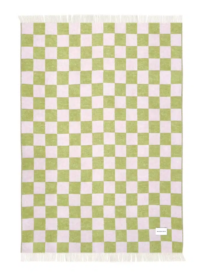 Checkerboard Blanket Kiwi Roze