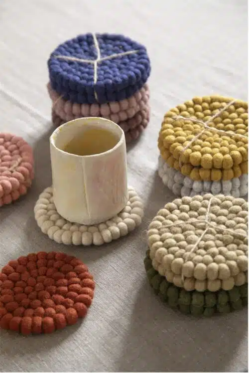 Coaster vilt small set/2 Dark Blue