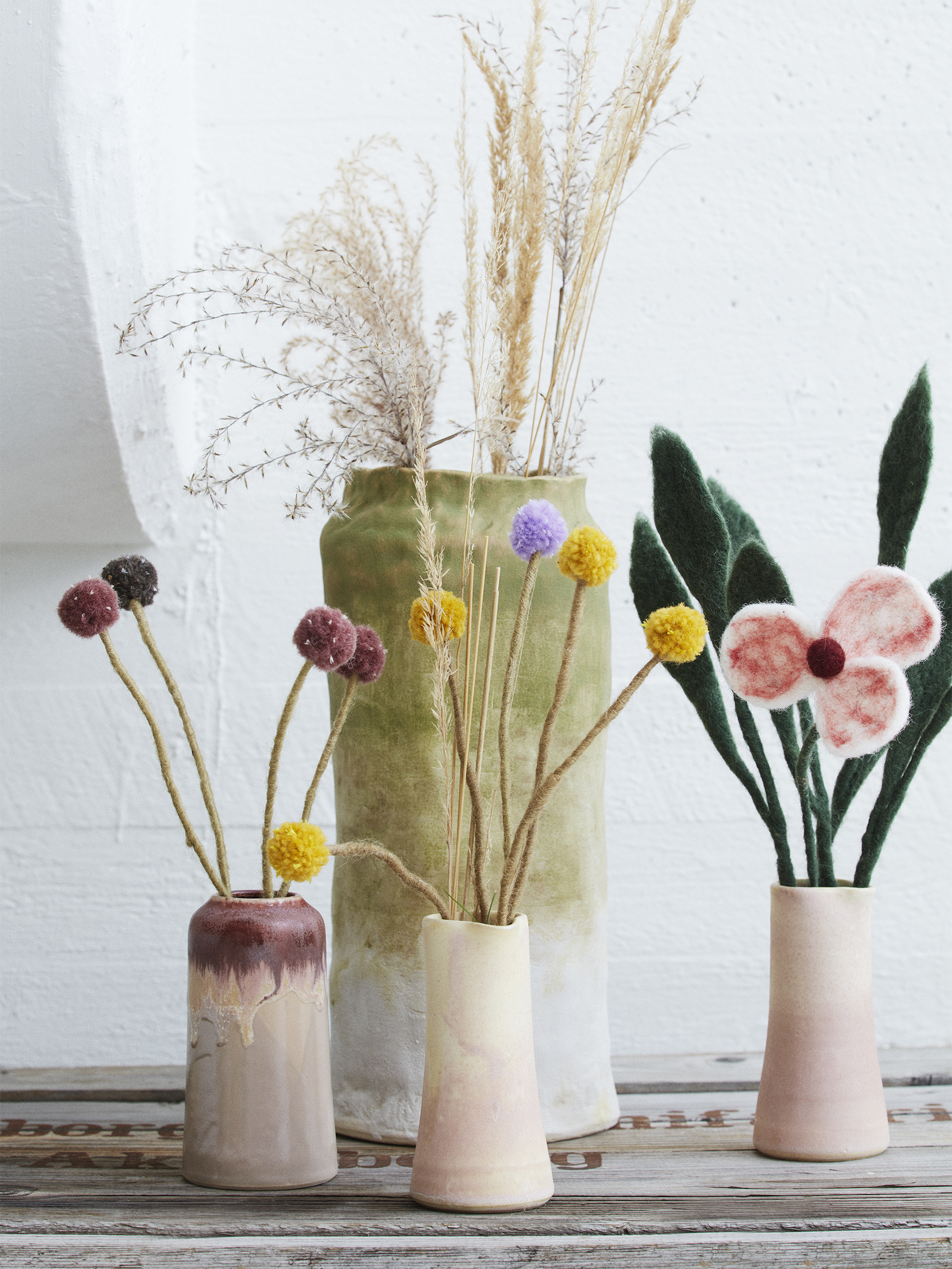 Endless Flower Vilt Distel Blush