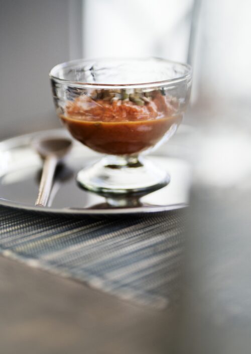 Glass Hammered Ice Cup