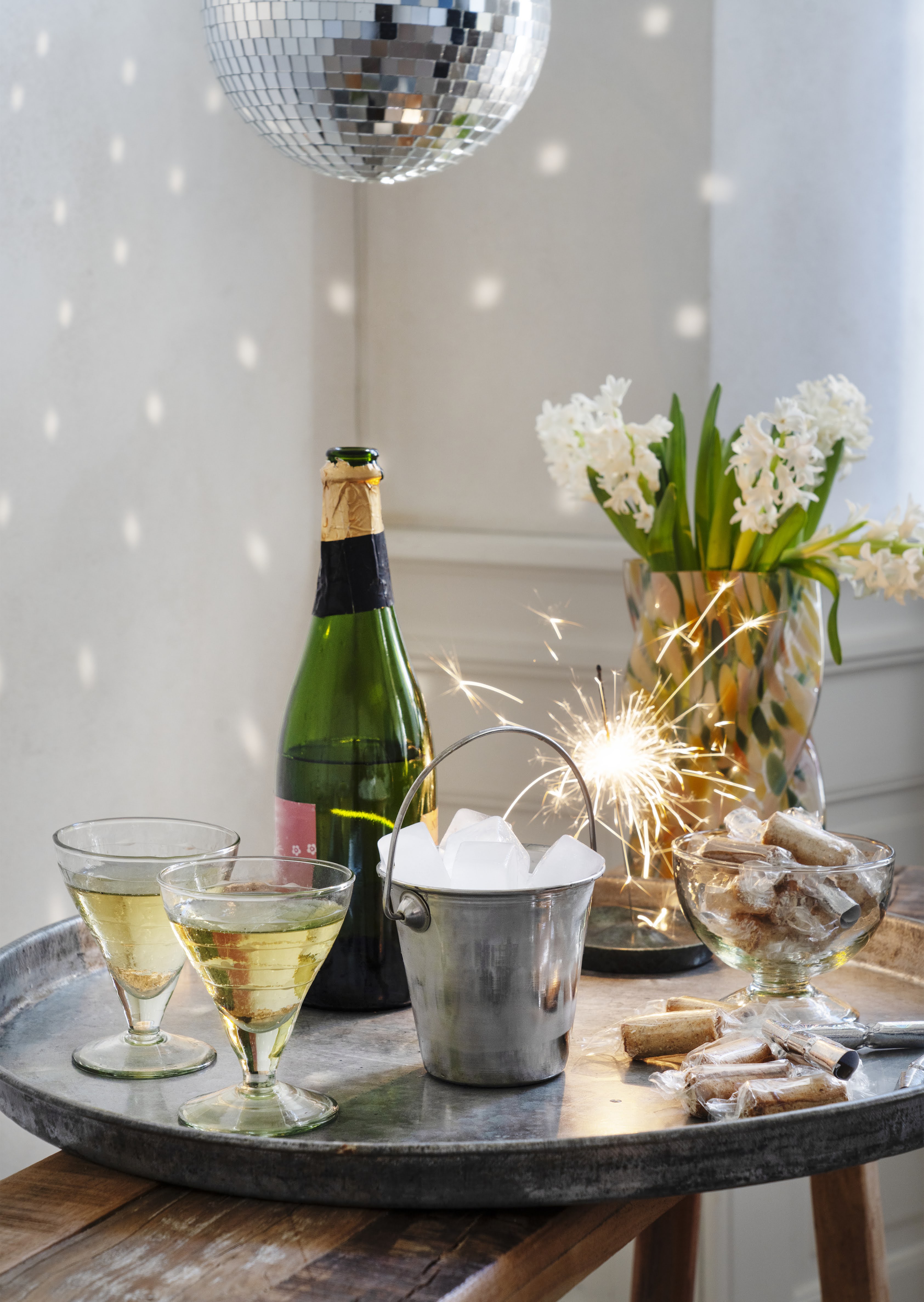 Glass Hammered Ice Cup