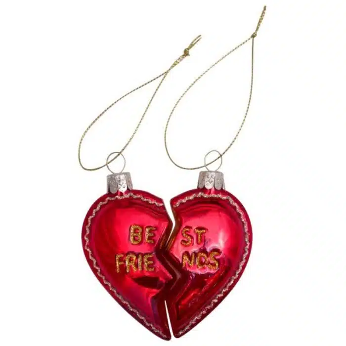 Glazen kerstdecoratie Best Friends