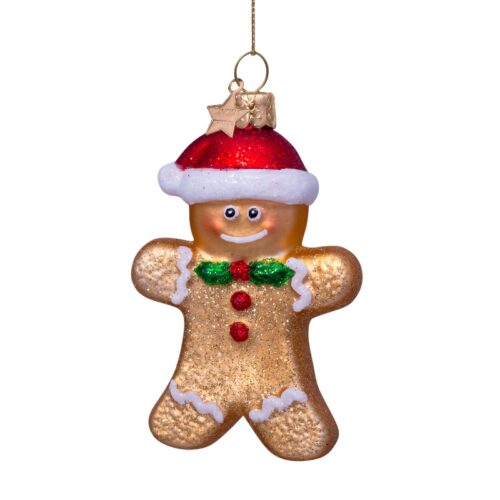 Glazen kerstdecoratie Gingerbread Cookie