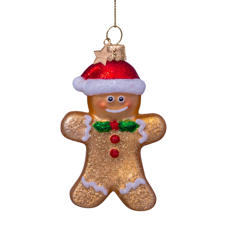Glazen kerstdecoratie Gingerbread Cookie