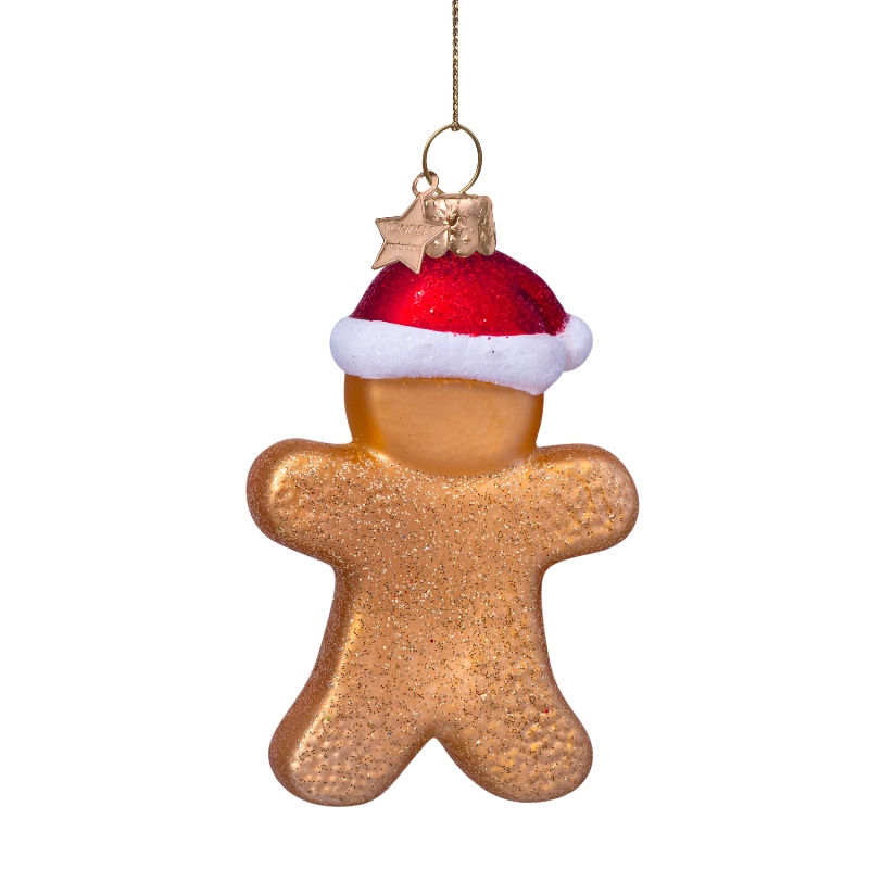 Glazen kerstdecoratie Gingerbread Cookie