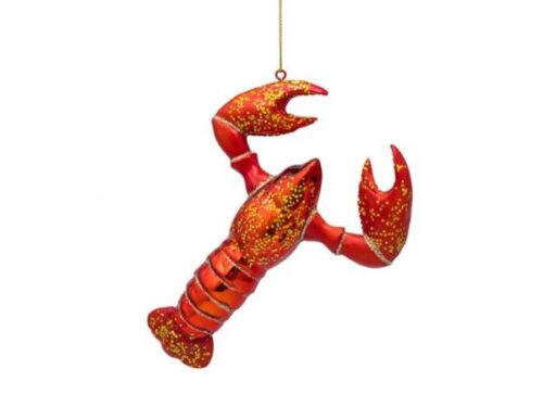Glazen kerstdecoratie hanger Kreeft