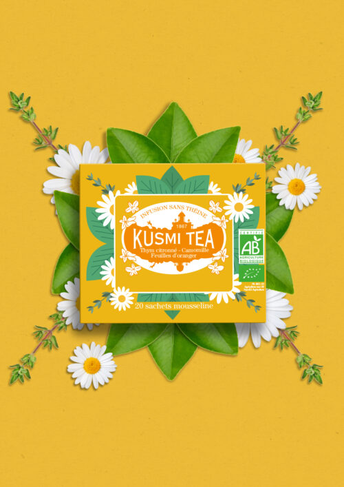 Kusmi Tea Lemon Thyme Camomile Orange leaves Bio