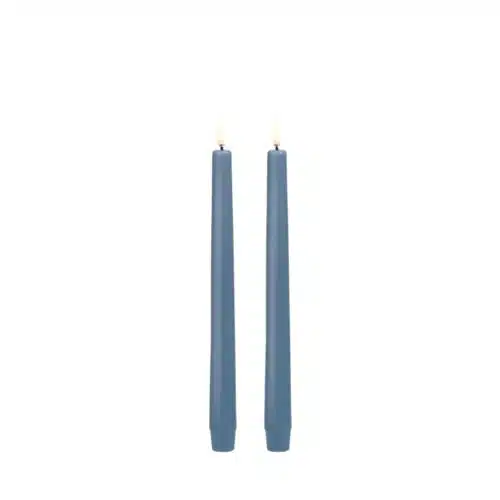 LED dinerkaarsen set/2 Hazy Blue