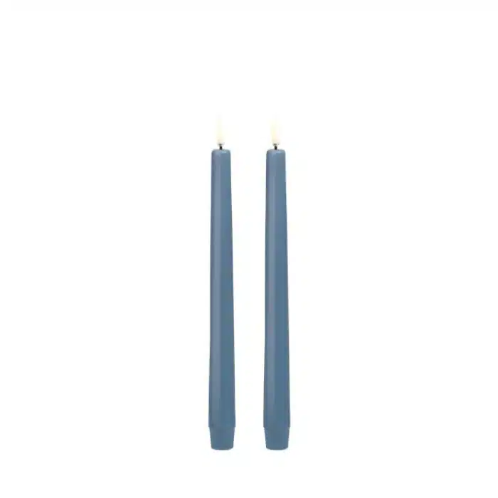 LED dinerkaarsen set/2 Hazy Blue