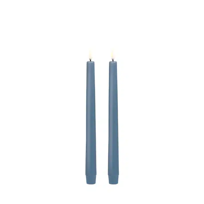 LED dinerkaarsen set/2 Hazy Blue