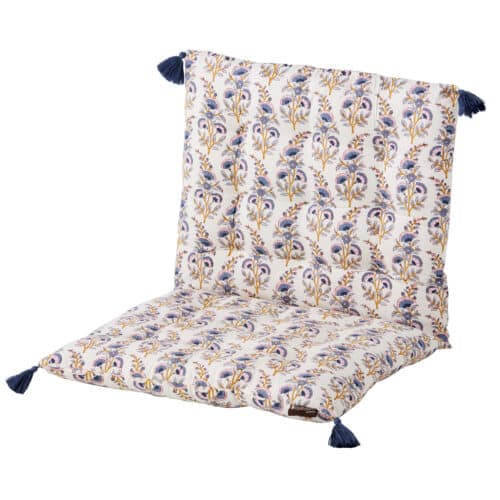 Matraskussen Blokprint Calla Azur