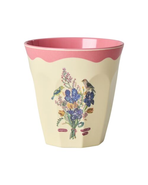 Melamine beker RiceXNathalie Lété coral / neon pink