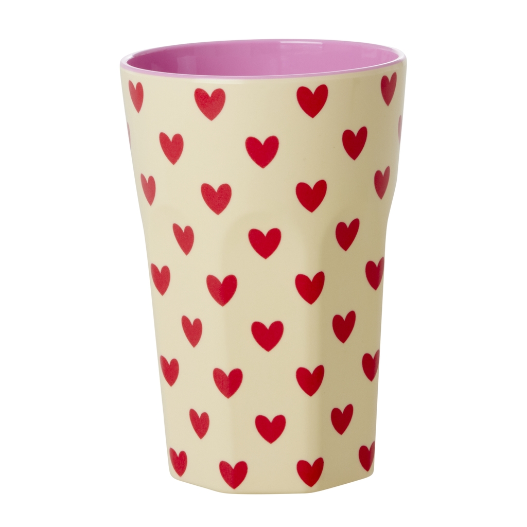 Melamine cup tall Darling Hearts