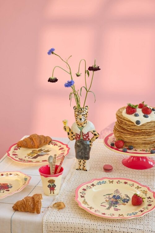 Melamine Diner Bord Vintage RiceXNathalie Lété pink