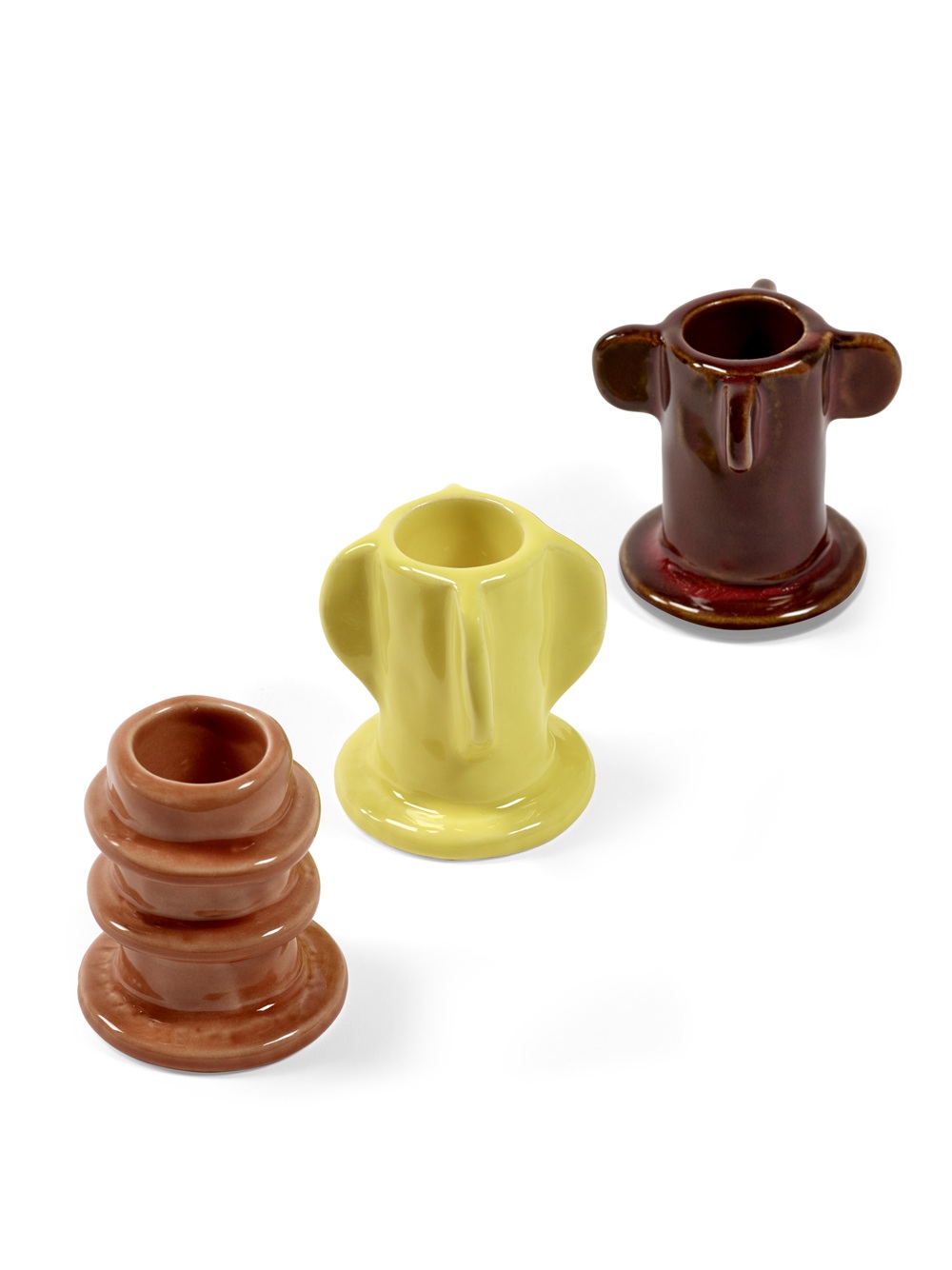 Molly Glazed 02 kandelaar set/3