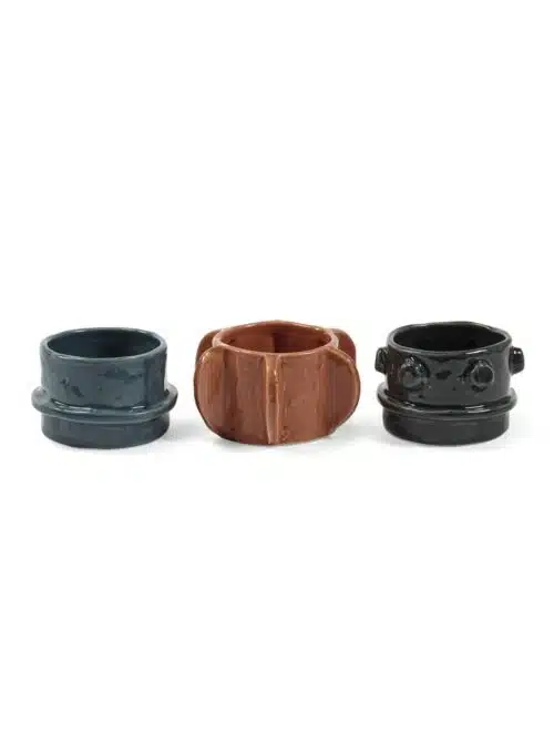 Molly Tealight Holder Glazed Zwart