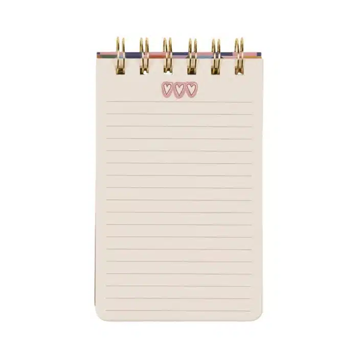 Notitieblok met spiraal Hearts
