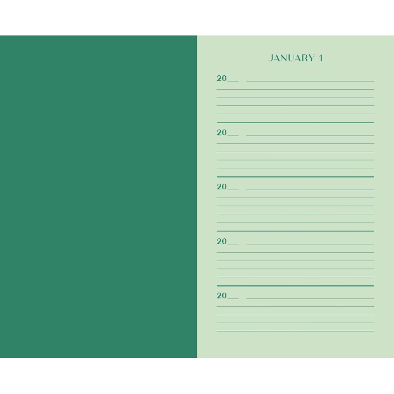 One line a day 5 year memory book Groen