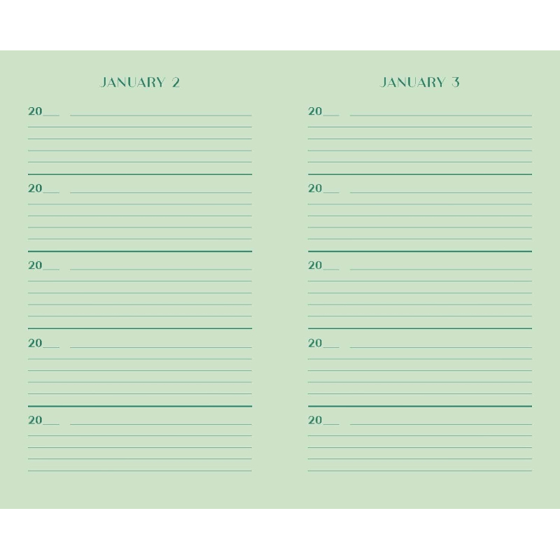 One line a day 5 year memory book Groen