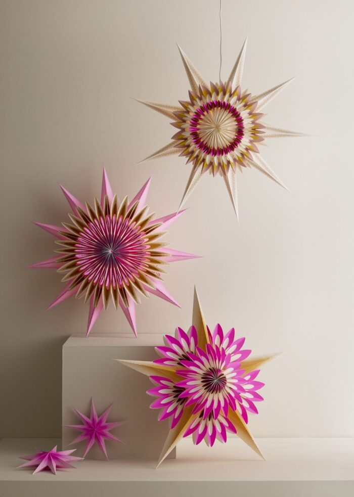 Paper Star Aurora Fuchsia