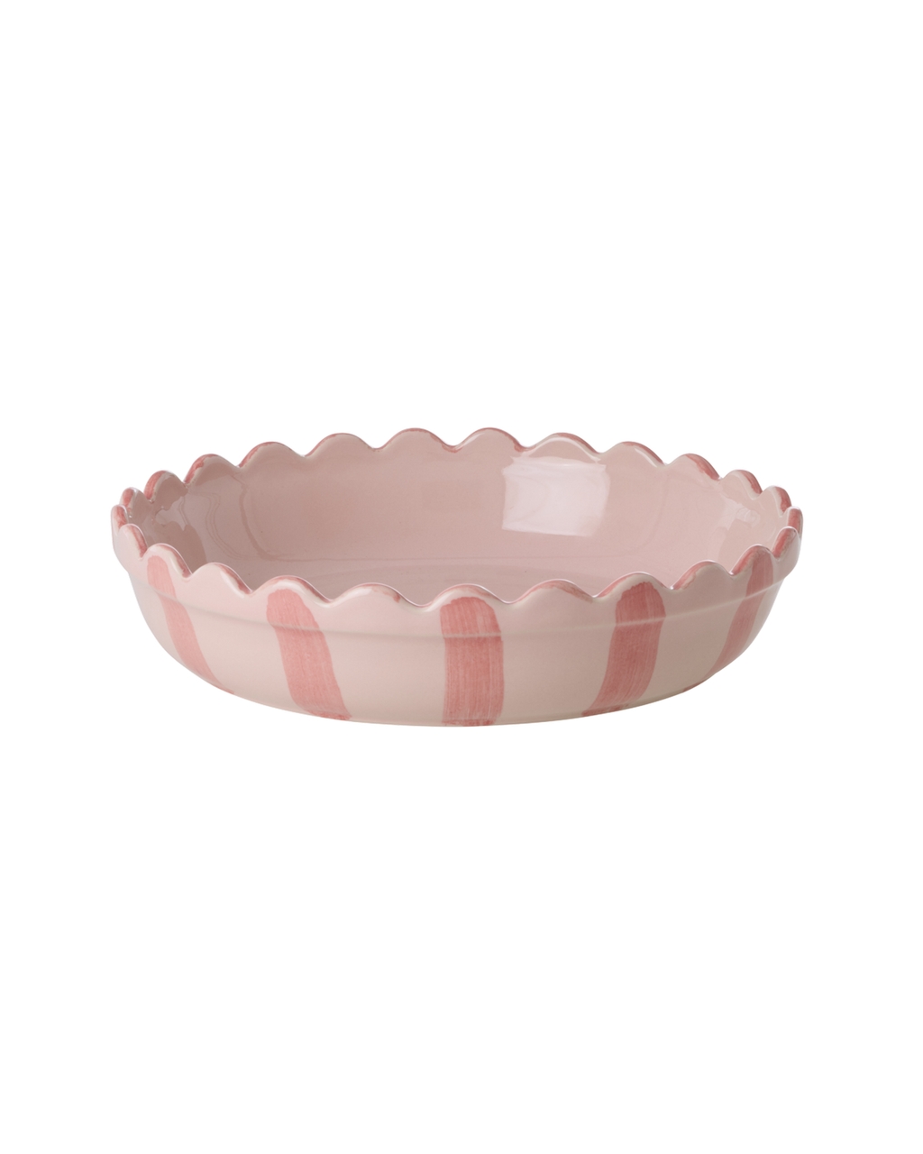 Pie Dish Streep roze/koraal