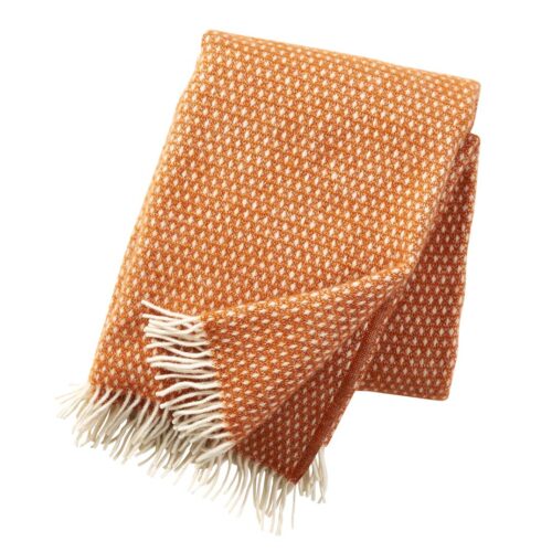 Plaid lamswol Knut Orange