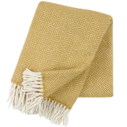 Plaid lamswol Samba yellow