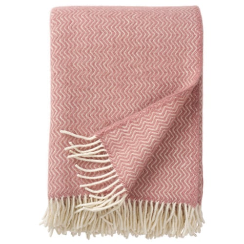 Plaid lamswol Sorbet Powder Pink