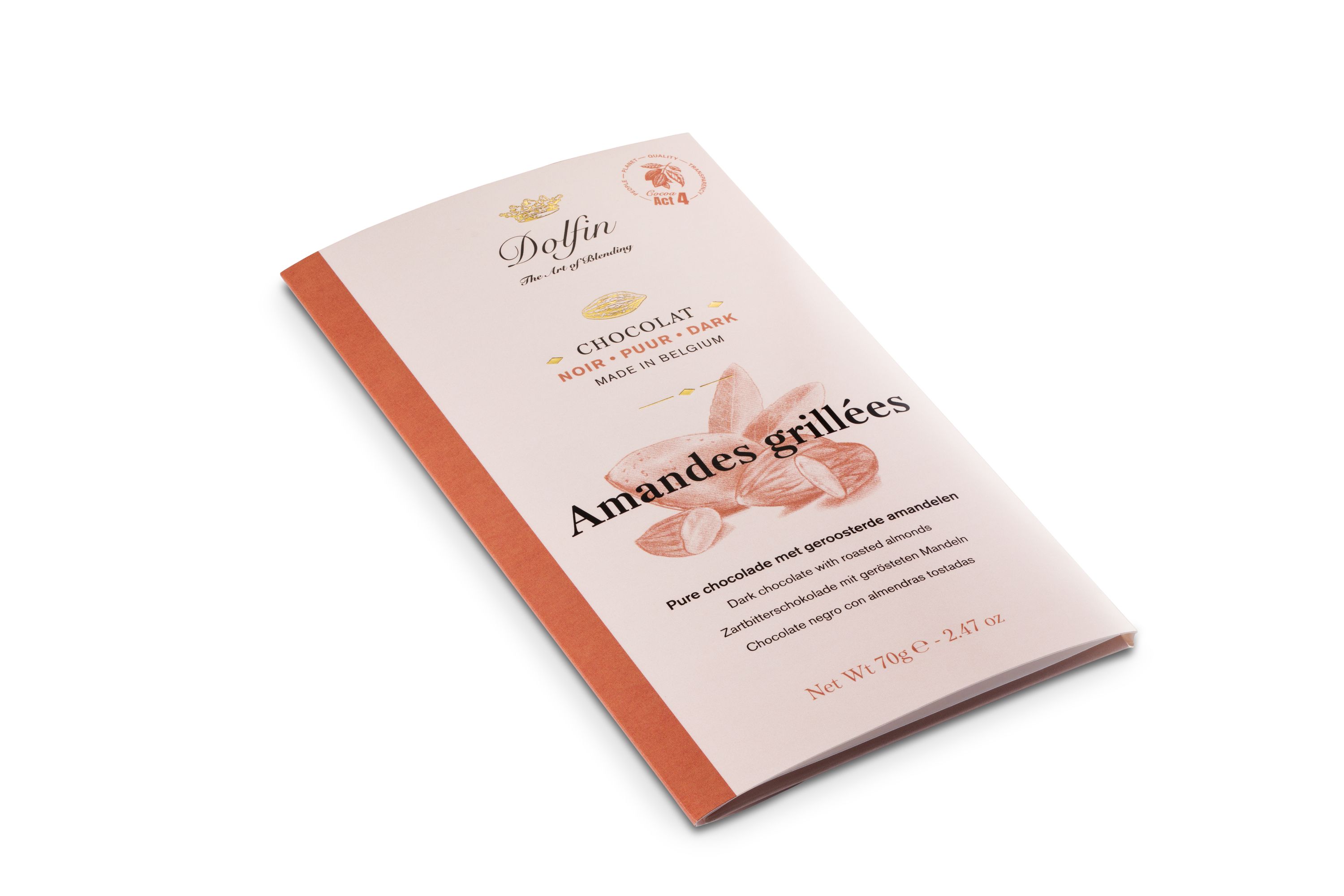 Pure chocola Geroosterde Amandelen