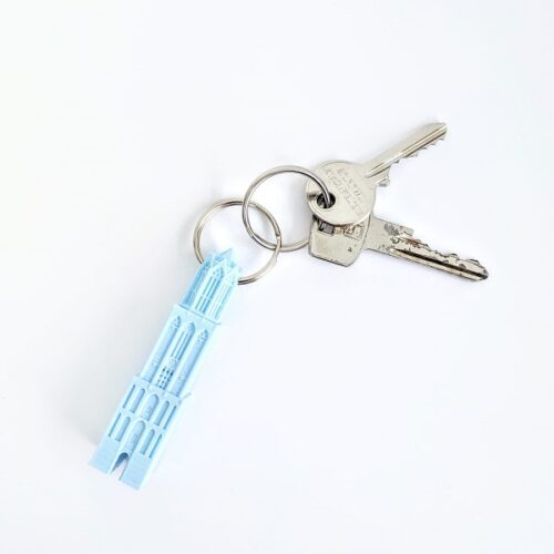 Sleutelhanger Dom licht blauw 3D