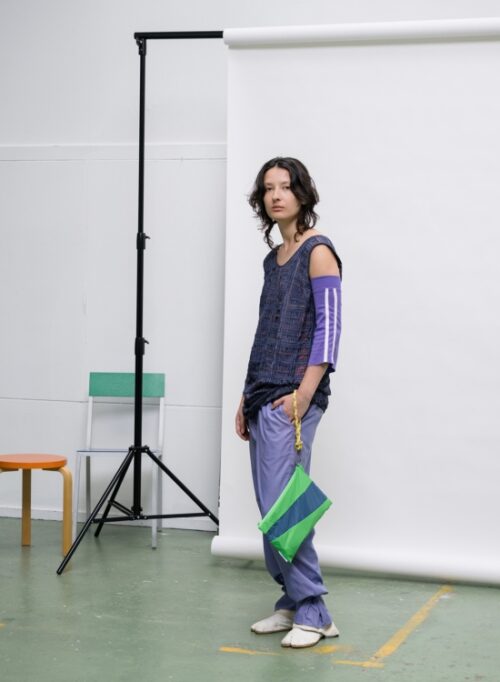 Susan Bijl Kumihimo Keychain Treble & Fluo Yellow