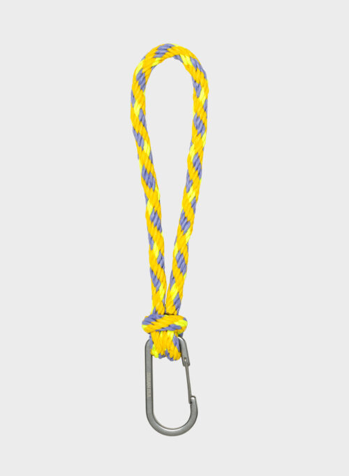Susan Bijl Kumihimo Keychain Treble & Fluo Yellow