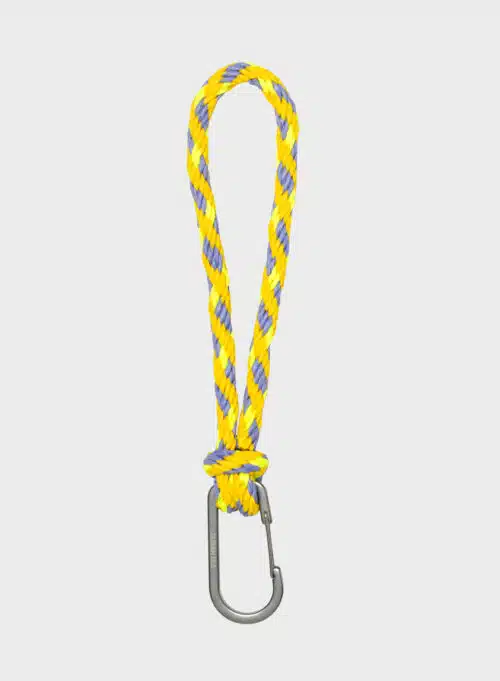 Susan Bijl Kumihimo Keychain Treble & Fluo Yellow
