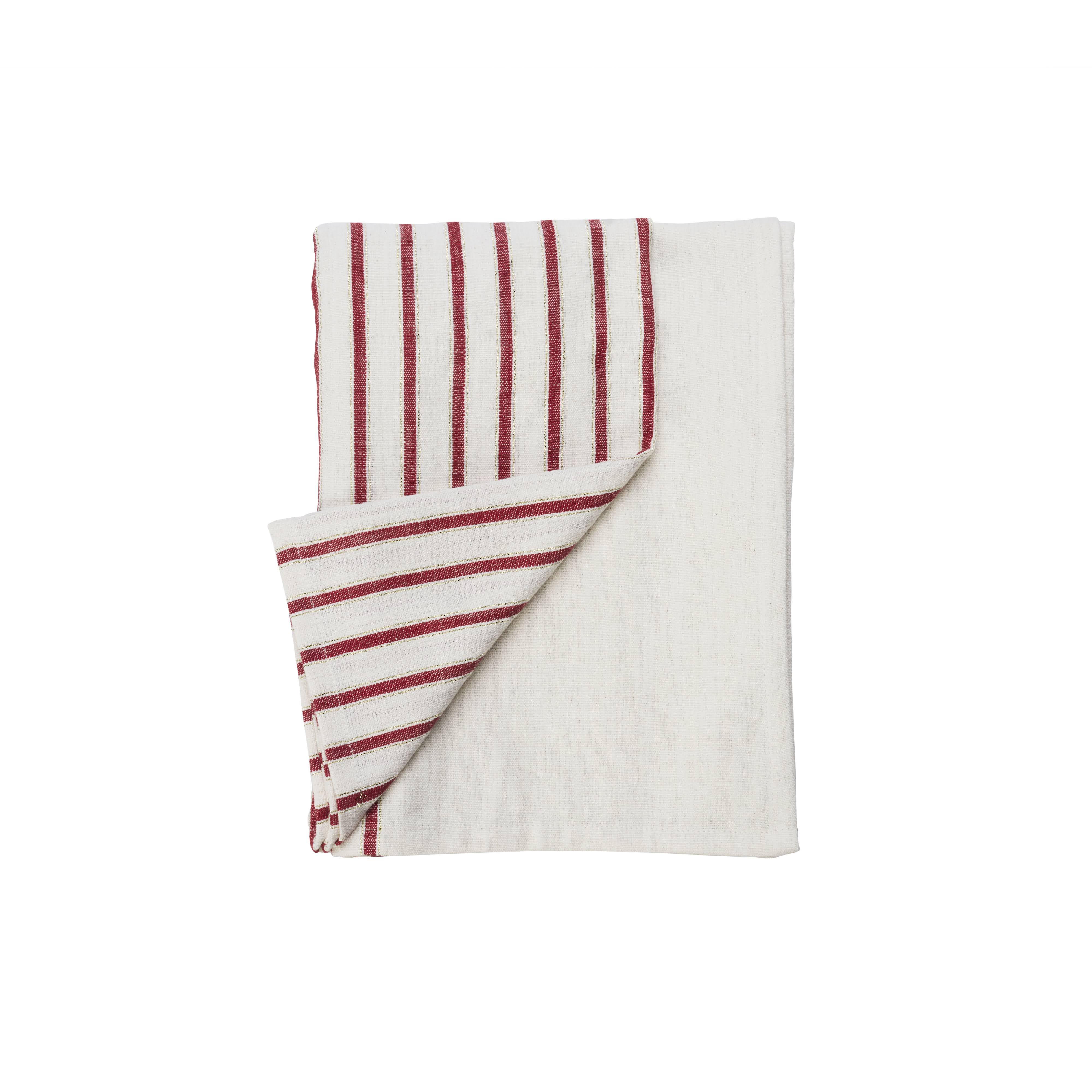 Tafelkleed Streep Wit-Rood-Goud