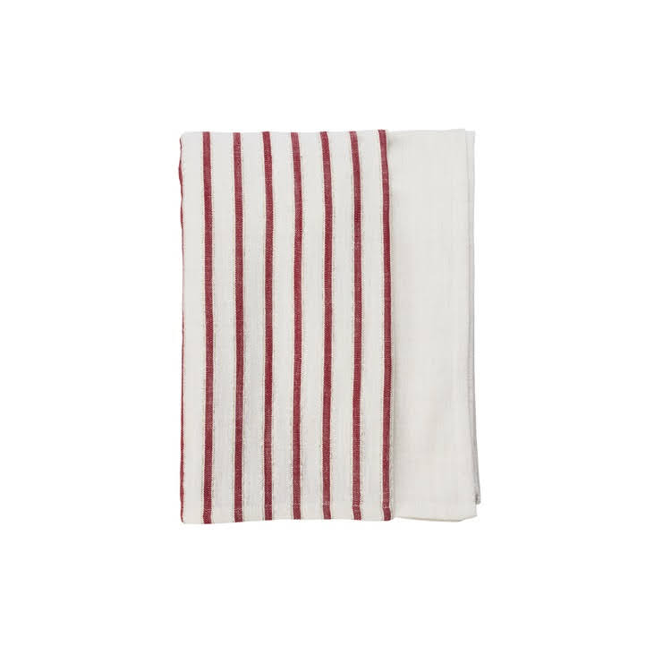 Tafelkleed Streep Wit-Rood-Goud