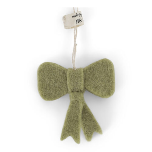 Vilten hanger mini strik Groen