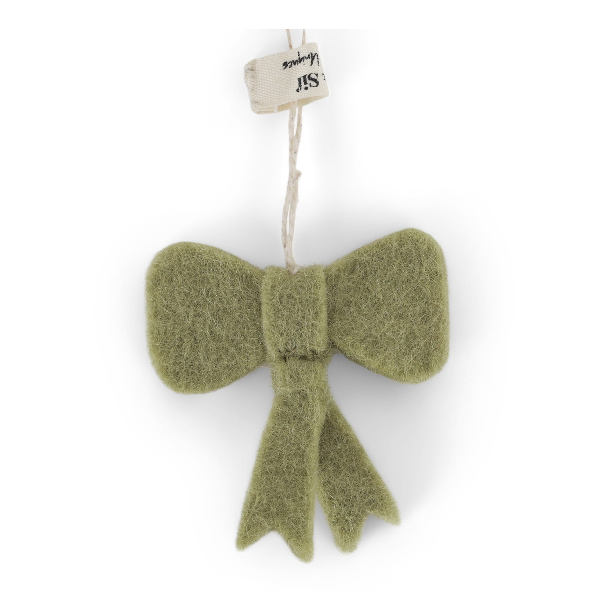 Vilten hanger mini strik Groen