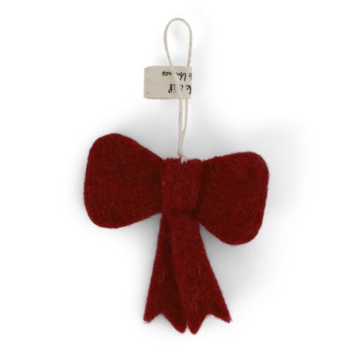 Vilten hanger mini strik Rood