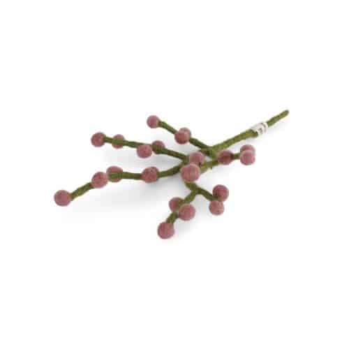 Vilten mini takje met roze besjes