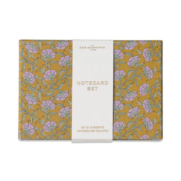Vintage Floral Notecard set 16kaartjes+env