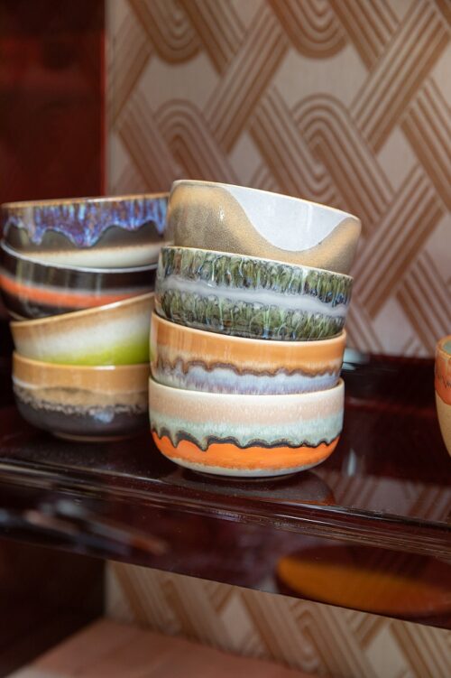 70's Ceramics Dessert Bowls set/4 Reef