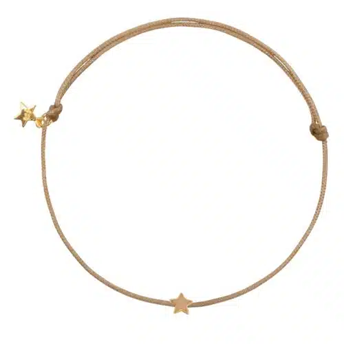 Armband Star S Beige koord