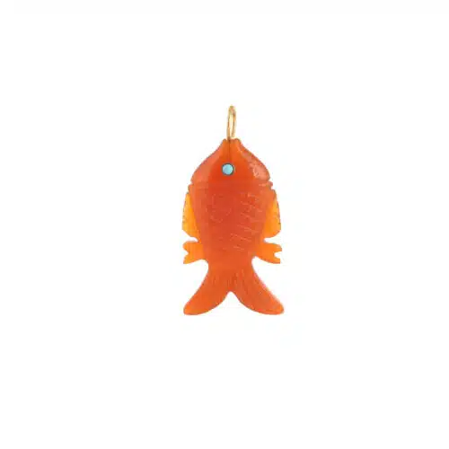 Bedel goldplated Carneool Vis Coral