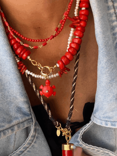 Bedel goldplated Schildpad Koraal