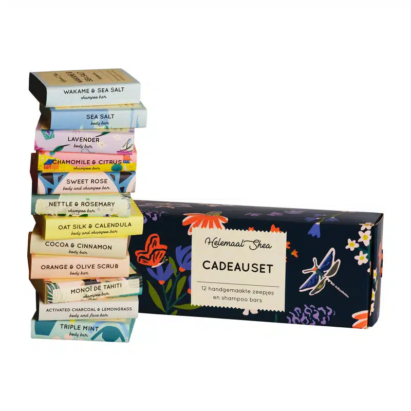 Cadeau set met 12 zeepjes